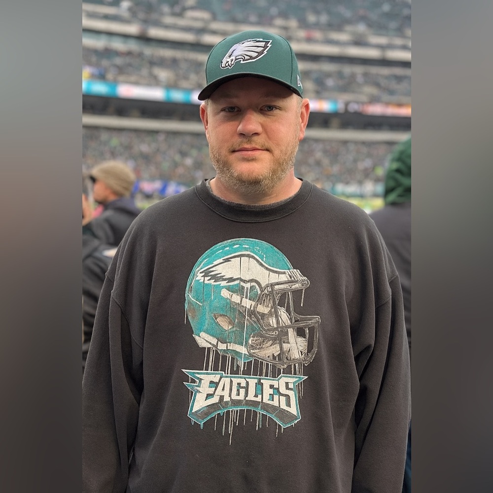 Philadelphia Eagles NFL Black Crewneck Sweatshirt Size XXL